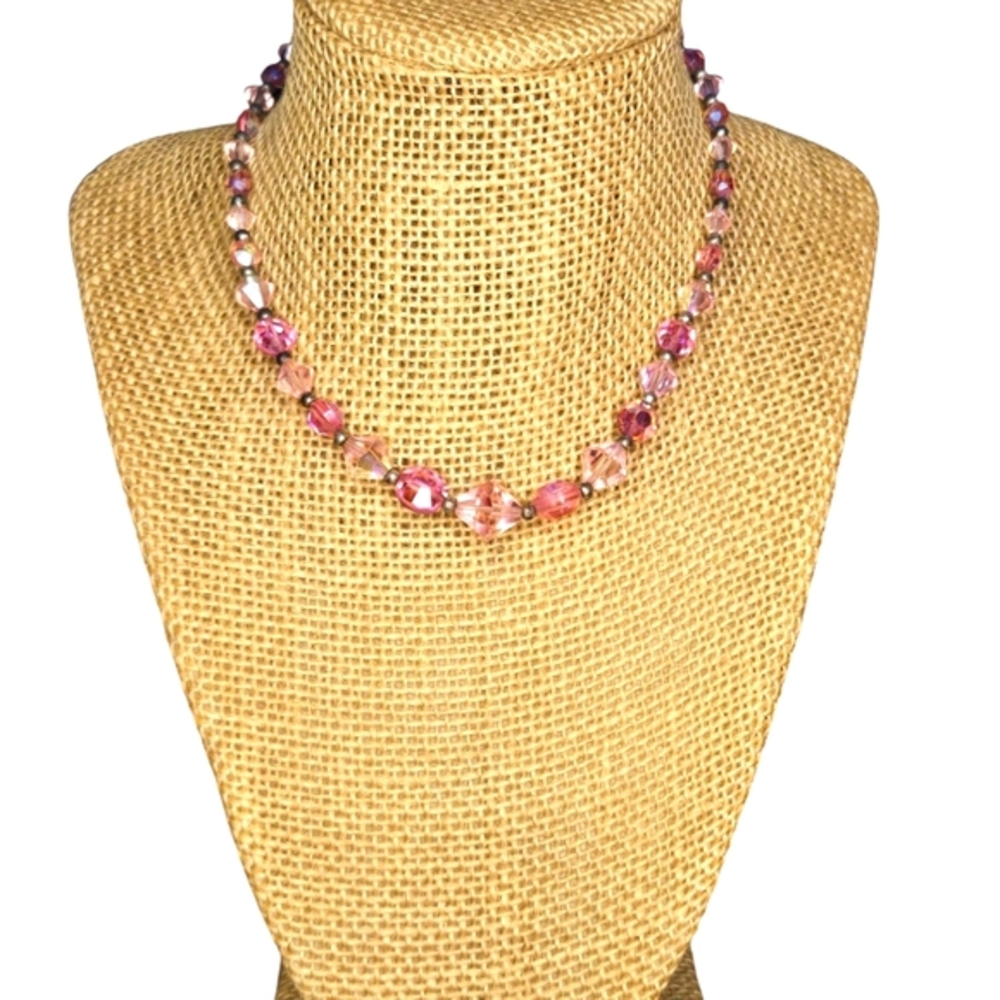 Vintage Pink ab Necklace